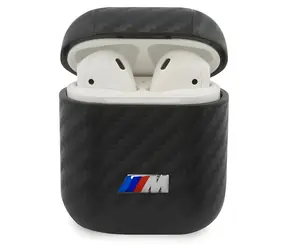 BMW M Collection / Puzdro pre Apple AirPods 1 a 2 / PU karbón / Čierne