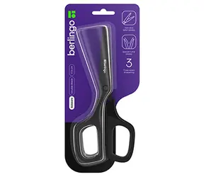 Berlingo DoubleBlack čierna / Nožnice / 17,5 cm / teflónové čepele / ergonomický úchop