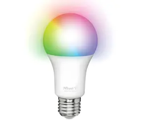Trust SMART WiFi RGB Starter Set / Štartovacia sada žiaroviek / 2x LED E27 / RGB / Wi-Fi / diaľkový ovládač