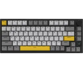 Ajazz AK820 Pre čierno-šedo-žltá / Herná klávesnica / mechanická / Flying Fish Switch / RGB / BT/2,4GHz/USB-C