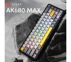 Ajazz AK680 MAX (8+8K) / Herná klávesnica / bezdrôtová / magneticko-mechanická / Hot-swap / RGB