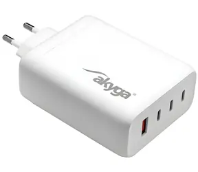 Trx Napájací rýchlonabíjací adaptér 140W GaN / Nabíjačka / USB-A + 3x USB-C / PD 5-28V / max. 5A / QC 3.0