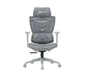 Anda Seat X-Air Mega Size XL šedá / Herná stolička / sieťovina / nosnosť 120 kg / sklon 105-126 ° / 3D podrúčky