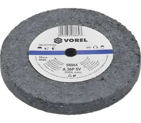 Vorel Brúsny kotúč 150x12,7x16 mm / Brúsny kotúč / hrubý / pre stolnú brúsku
