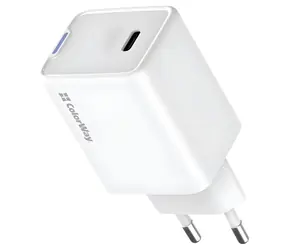 Colorway biela / Sieťová nabíjačka / 1x USB-C / GaN / 45W / PD / PPS