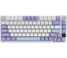 Ajazz AK820 Pre fialovo-bielo-modrá / Herná klávesnica / mechanická / Flying Fish Switch / RGB / BT/2,4GHz/USB-C