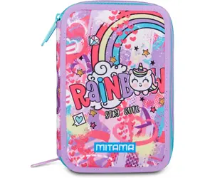 MITAMA Školský peračník Triplo Unicorn / Trojposchodový / Plný / 47 ks / Na zips