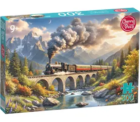 Cherry PAZZI Puzzle Parná lokomotíva / 300 dielikov / 50 × 34,5 cm