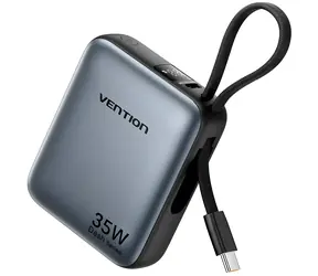 Vention FHEH0 sivá / Powerbanka / 10000 mAh / USB-C / PD 35 W