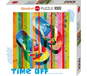 HEYE Puzzle Time Off: Hurá, prázdniny! / štvorcové / 1000 dielikov / 56 x 56 cm