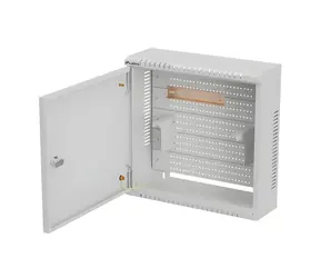 Rozvádzač 10" nástenný MESH sivý / Nástenný rozvádzač / 400x400x140 mm / zmontovaný
