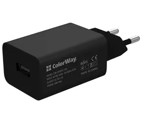 Colorway čierna / Sieťová nabíjačka / 1x USB / 10 W / 100-240 V