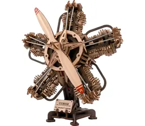 Ugears 3D drevené mechanické puzzle Letecký motor R-5 / 470 dielikov