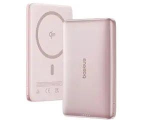 Baseus PicoGo AM41 ružová / Powerbanka / 10000 mAh / 27W / Qi2 / MagSafe / USB-C kábel 30cm