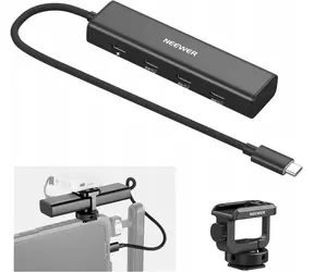 Neewer PS020E / USB-C húb / 4v1 / 5x USB-C / 10 Gbps / 100W PD / závit 1/4"