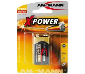 Ansmann X-Power 9V Block / Alkalická batéria / 6LR61