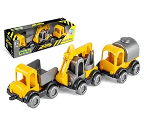 Wader Sada stavebných áut Kid Cars 3 ks / Plast / 10 cm / od 12 mesiacov
