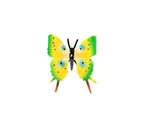 ZOOTED Figúrka Motýľ tropický vidlochvost zeleno-žltý / Plast / 5,5 cm / 3+