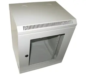 Xtendlan Skriňa 10" 12U 280×350 mm sivá / Nástenný rozvádzač / presklené dvere