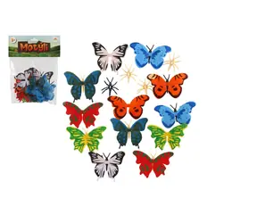 TEDDIES Motýle / Figúrky / 12 ks / plast / 7-8 cm / od 3 rokov