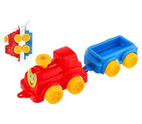 TEDDIES Vláčik s vagónikom / Model vláčika / plast / 41 cm / 2 farby / 12m +