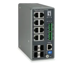 LevelOne IGU-1271 TURING / Priemyselný switch / 8x GE / 4X SFP / Managed L3 Lite / DIN lišta