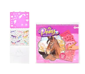 TEDDIES Kreatívny blok My Pony 26 cm / Papier / So šablónami a doplnkami / 3+