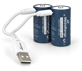 MediaRange nabíjací USB-C Li- ION batéria Baby C / 3000 mAh / 1,5 V / 2 ks