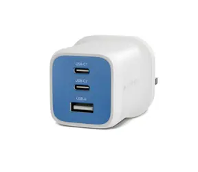 Targus HyperJuice Flex 65W modrá / Nabíjačka do siete / GaN / 2x USB-C