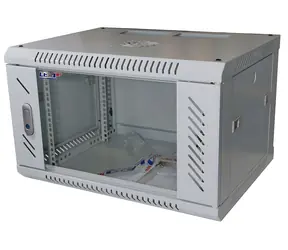 Lexi-net Nástenný rozvádzač 19" 6U 600x450 sivý / Nástenný rozvádzač / nosnosť 60 kg / rozložený