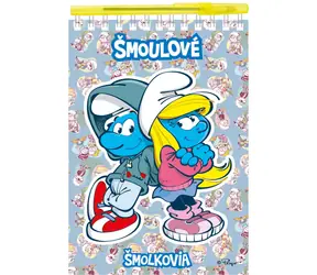 AKIM Písacia sada Šmolkovia / A5 / Krúžková väzba / Bloček a guličkové pero