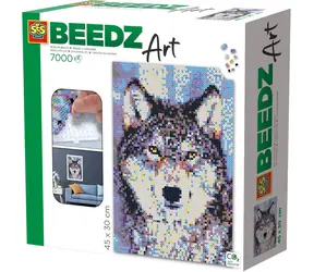 SES Creative Zažehľovacie korálky Art vlk / 7000 ks / 30 x 40 cm / od 12 rokov