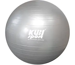 Kubisport Gym Ball Giant strieborná / Gymnastická lopta / 65 cm / do 130 kg / výška postavy 160-175 cm
