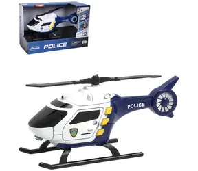 WIKY Vrtuľník policajný / 17 cm / Na batérie / Svetlo a zvuk / od 3 rokov