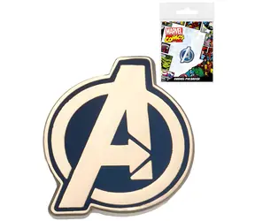 Odznak Avengers Logo kovový / Placka / priemer 2,5 cm / od 6 rokov