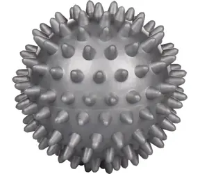 Merco Masážna loptička ježko šedá tvrdý / Masážna pomôcka / Priemer 7,5 cm
