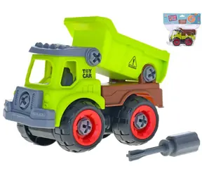 Auto sklápačka na skrutkovanie s nástrojom / Hračka / plast / 2 farby / voľný chod / 14 cm