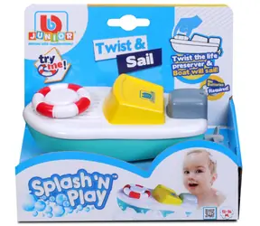 Bburago Junior Splash'n Play Twist & Sail / Hračka do kúpeľa / Naťahovací motorový čln / od 12 mesiacov