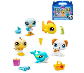 Hasbro Littlest Pet Shop Pláž / Zvieratká 5 ks / 7 doplnkov / od 4 rokov