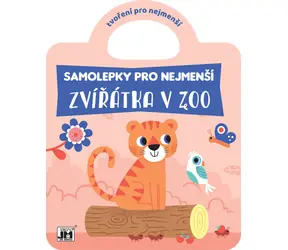 JIRI MODELS Samolepková knižka Zvieratká v ZOO / 12 farebných strán / 45+ samolepiek