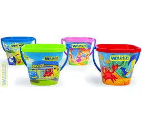 Wader Kýblik štvorcový na piesok IML 71714 / 2 l / Plast / 9 farebných prevedení / 15 x 19 cm