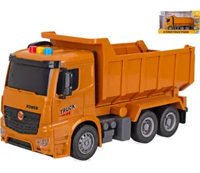 Auto nákladná sklápačka oranžová na batérie / Auto nákladná / Sklápač / Svetlo a zvuk / od 3 rokov