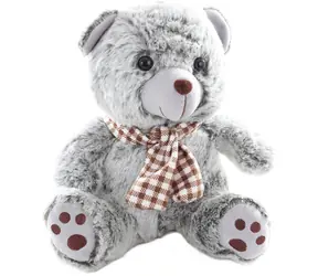 Orion Plyšový medveď s mašľou šedý 25 cm / Plyš / od 0 mesiacov