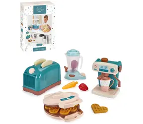 ECOIFFIER Raňajkový set 4 v 1 / Sendvičovač, mixér, kávovar, vaflovač / Plast / od 18 mesiacov