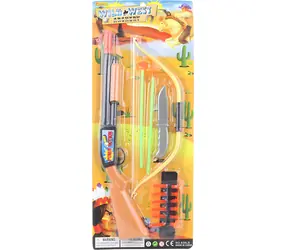 Orion Kovbojská sada s puškou a lukom / Puška, lúk, nôž a doplnky / Plast / 48 cm