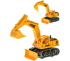 Bager na zotrvačník s rýpadlom alebo zbíjačkou / Hračka / Plast / 18 cm / 3+