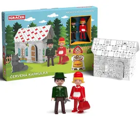 EFKO Kreatívna sada Igráček Červená Karkulka / 2 postavičky Igráček + kartónová skladačka / od 4 rokov