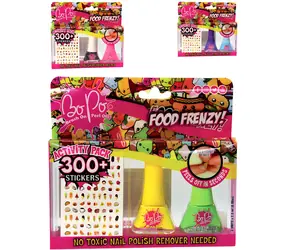 Epee Sada lakov na nechty BO-PO Food Frenzy / Zlupovacia / 2x 2,5 ml + samolepky / od 3 rokov