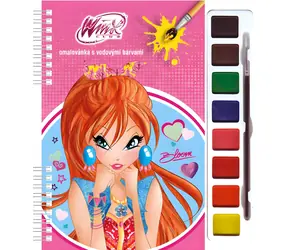 AKIM Omaľovánky WinX Club 2 / S vodovými farbami a štetcom / od 3 rokov