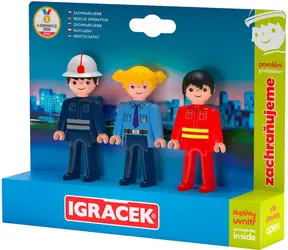 EFKO Herný set Igráček Trio Zachraňujeme / 3 figúrky s doplnkami / od 3 rokov
